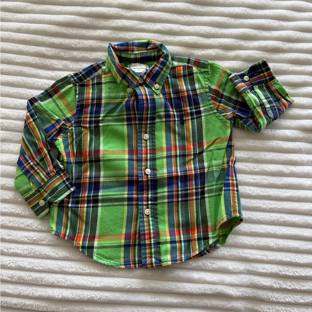 Ralph Lauren Multicolor Plaid Kids Button Down Shirt